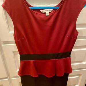 Beautiful Burgundy and Black Stretchy Dress